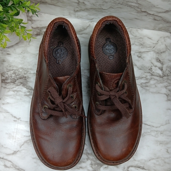 DR. MARTENS Boston Men's Brown Leather Lace Up Oxford Loafers Size 11 - Picture 2 of 13